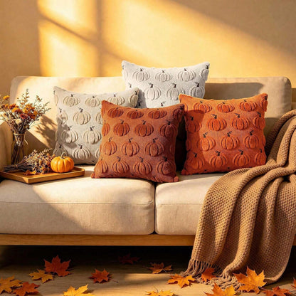 1PC Halloween Pumpkin Pattern Decorative Pillow Case, Soft Plush Sofa Cushion Cover, Suitable For Home Use