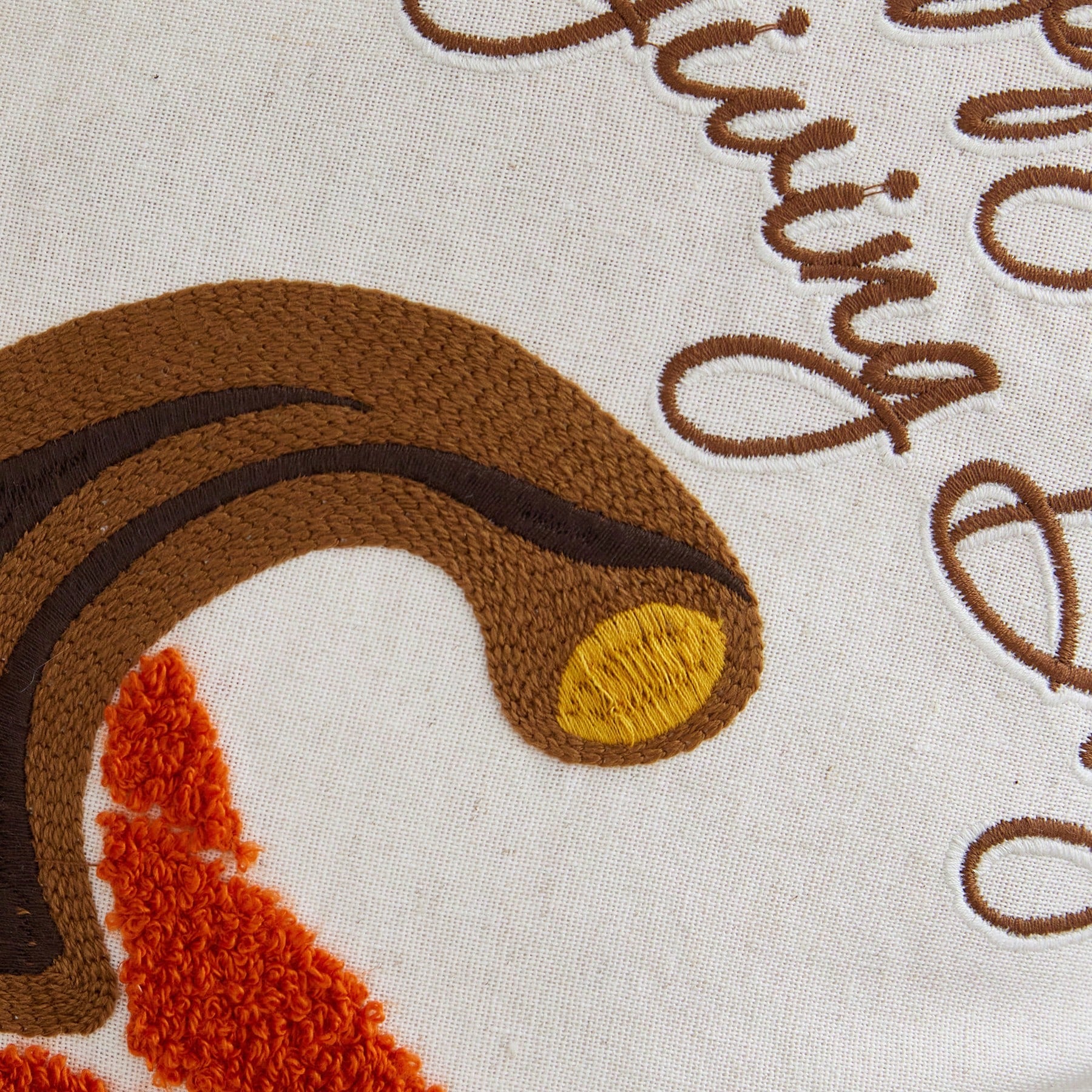 1pc Halloween Thanksgiving Embroidered Pumpkin Pillowcase, Natural Linen Fabric Suitable For Modern Country Style Indoor Decoration Sofa Cushion Cover Seat Cushion Cover, Daily All-Season Decorative C