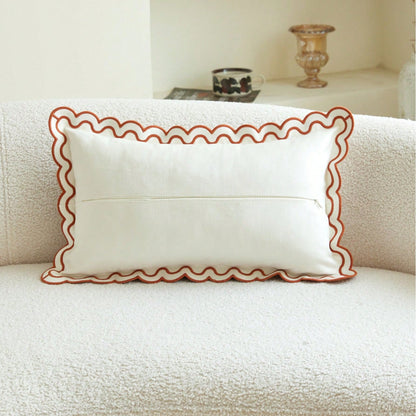 1pc Halloween Thanksgiving Ruffle Edge Letter 3D Plush Towel Hello Pumpkin Embroidered Pillowcase, Suitable For Bedroom, Living Room, Sofa, Daily Use, Party And Various Occasions