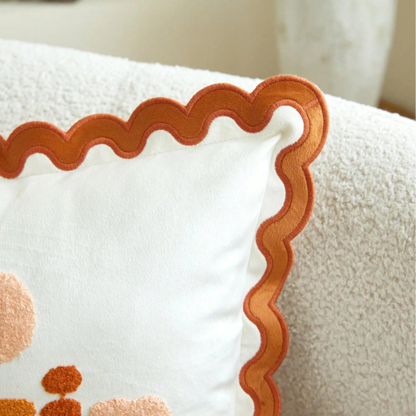 1pc Halloween Thanksgiving Ruffle Edge Letter 3D Plush Towel Hello Pumpkin Embroidered Pillowcase, Suitable For Bedroom, Living Room, Sofa, Daily Use, Party And Various Occasions