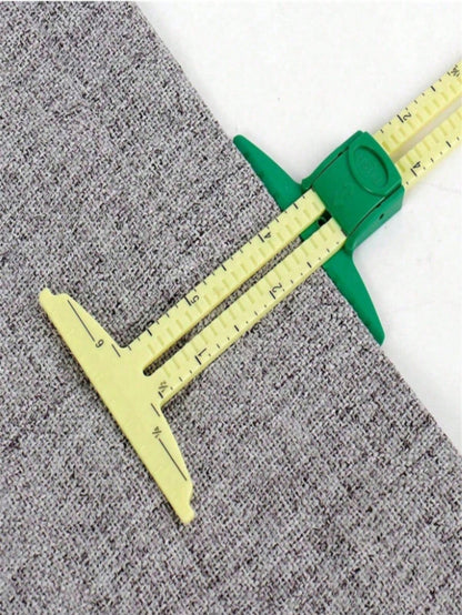 1pc High-Quality 5-In-1 Sliding Ruler, Professional Sewing Measurement Tool, Made Of Durable Plastic Material, High Precision. Combines Multiple Measurement Functions Into One, Easily Handles Sewing A