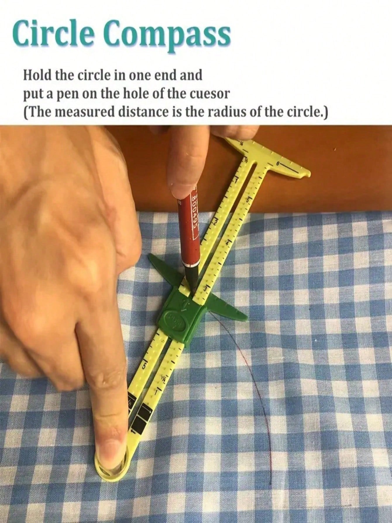 1pc High-Quality 5-In-1 Sliding Ruler, Professional Sewing Measurement Tool, Made Of Durable Plastic Material, High Precision. Combines Multiple Measurement Functions Into One, Easily Handles Sewing A