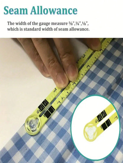1pc High-Quality 5-In-1 Sliding Ruler, Professional Sewing Measurement Tool, Made Of Durable Plastic Material, High Precision. Combines Multiple Measurement Functions Into One, Easily Handles Sewing A