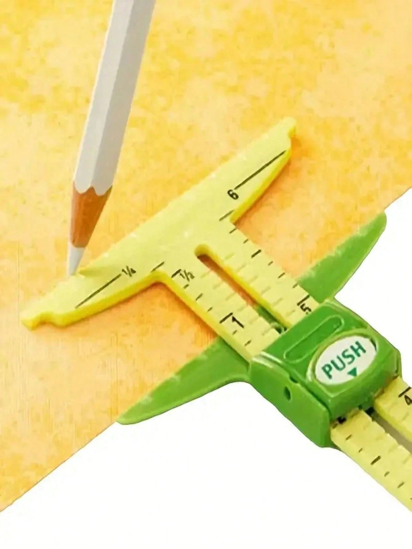 1pc High-Quality 5-In-1 Sliding Ruler, Professional Sewing Measurement Tool, Made Of Durable Plastic Material, High Precision. Combines Multiple Measurement Functions Into One, Easily Handles Sewing A