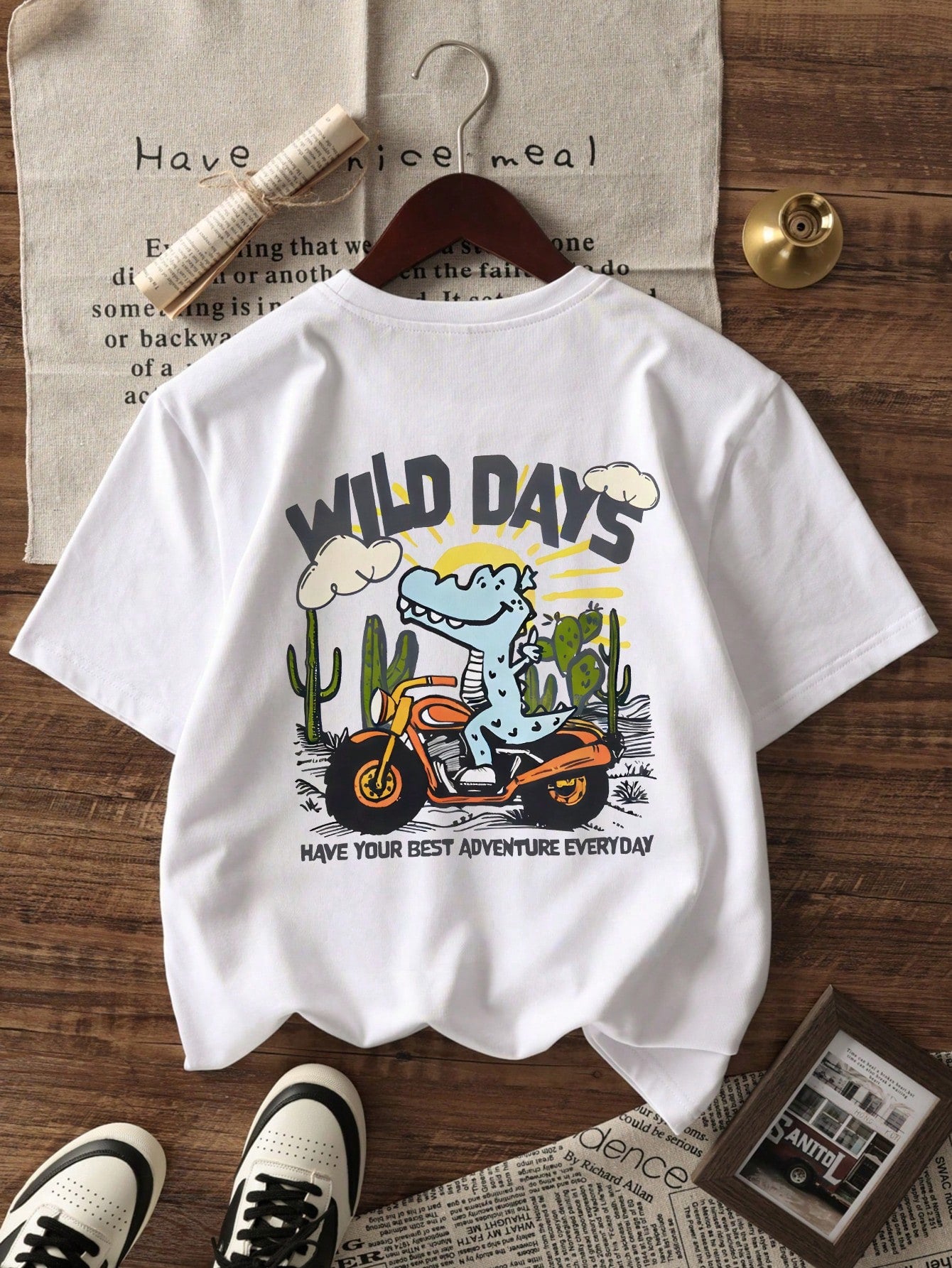 1pc Infant/Toddler Boys' Casual Graphic Print Round Neck Short Sleeve T-Shirt, Summer Childrenswear- An Eye-Catching T-Shirt That Brings Joy And Happiness To Every Child!