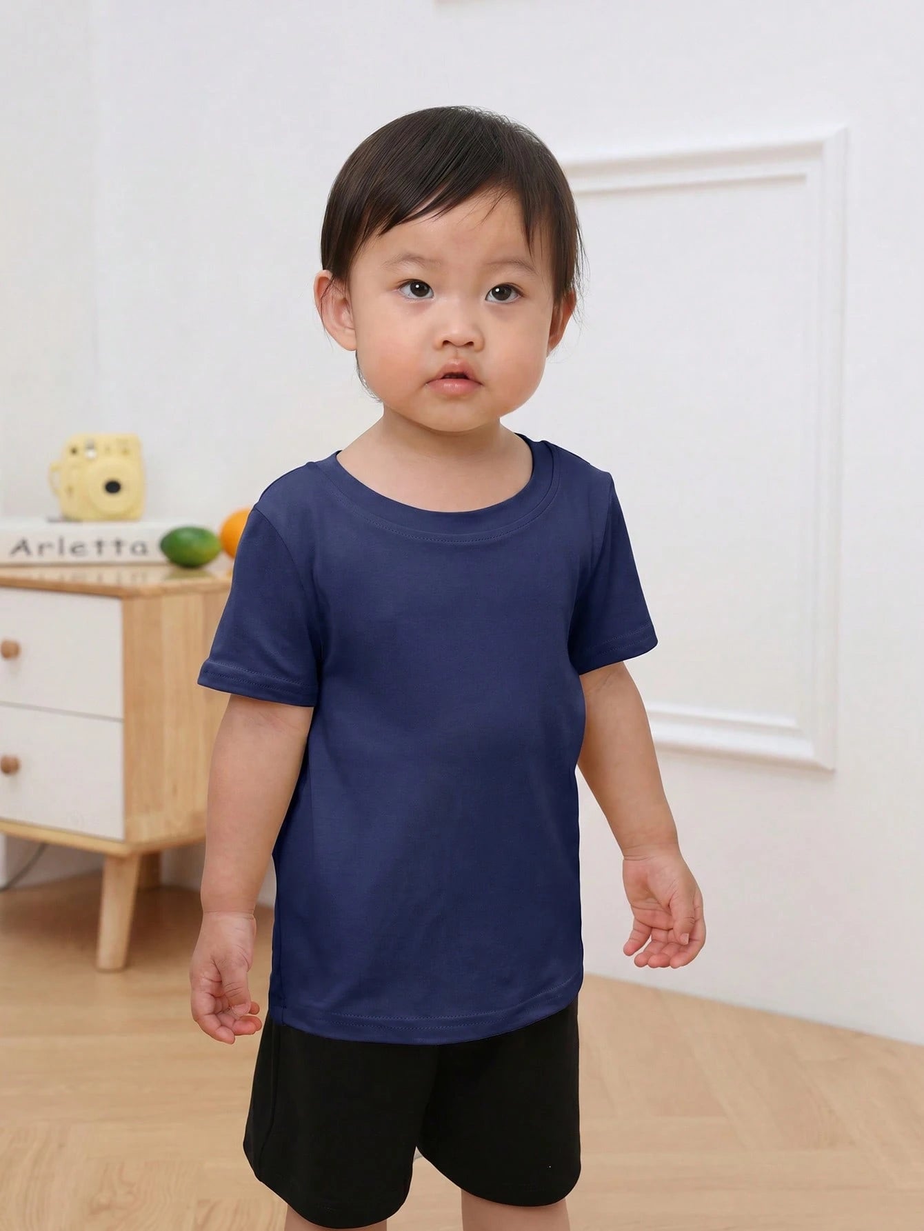 1pc Infant/Toddler Boys' Casual Graphic Print Round Neck Short Sleeve T-Shirt, Summer Childrenswear- An Eye-Catching T-Shirt That Brings Joy And Happiness To Every Child!