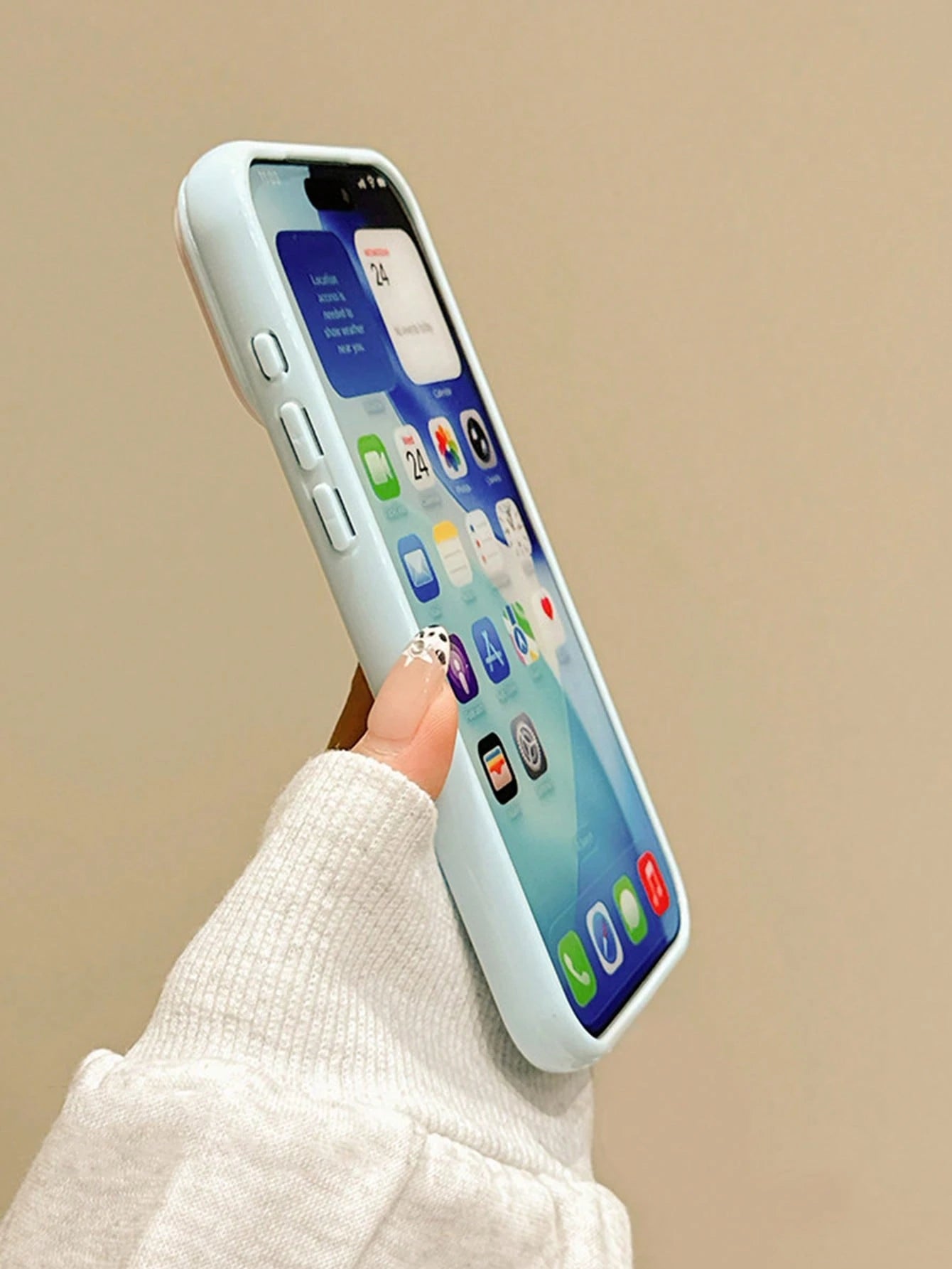 1pc Korean Style Cute Semi-Transparent Striped Animal Design Phone Case Compatible With Iphone 17 Pro Max, 16 Pro, 17, 14 Pro/15 Pro, Full Coverage Anti-Drop Protective Cover