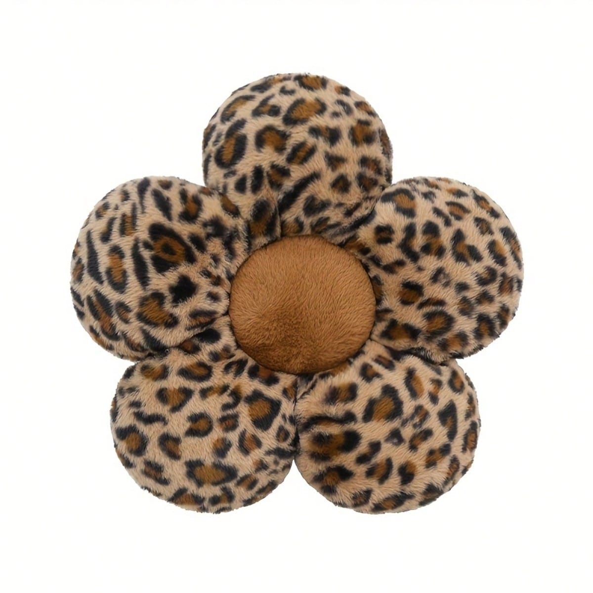 1pc Leopard Print Floral Shaped Cushion, Leopard Print Pillow, Floral Pillow, Floral Lumbar Pillow, Floral Seat Cushion, Suitable For Home, Office, Car, And Multi-Use, Home Bed Lumbar Pillow, Sofa Pil