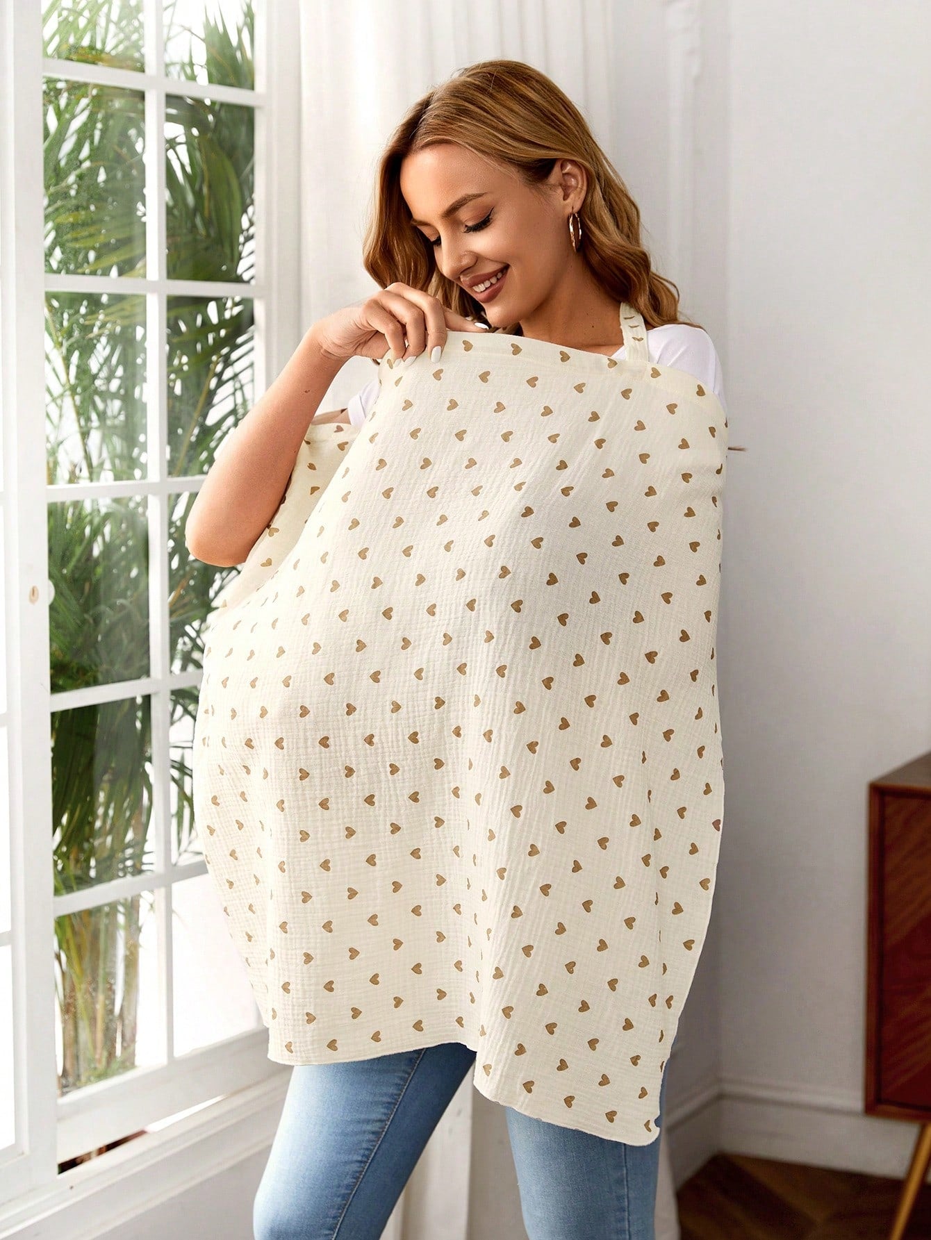 1pc Lightweight, Soft And Breathable Gauze Nursing Cover For Mothers To Breastfeed