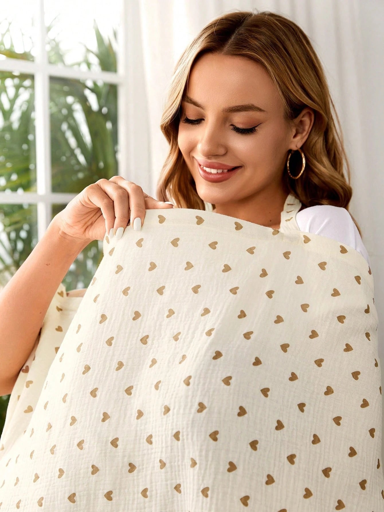 1pc Lightweight, Soft And Breathable Gauze Nursing Cover For Mothers To Breastfeed