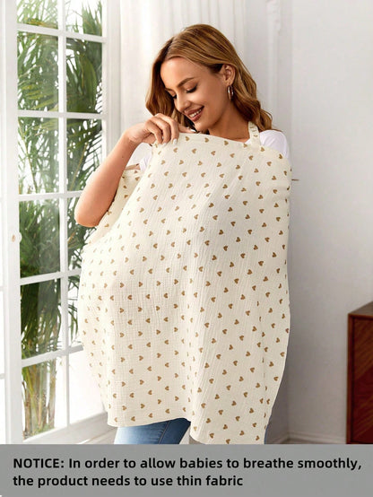 1pc Lightweight, Soft And Breathable Gauze Nursing Cover For Mothers To Breastfeed