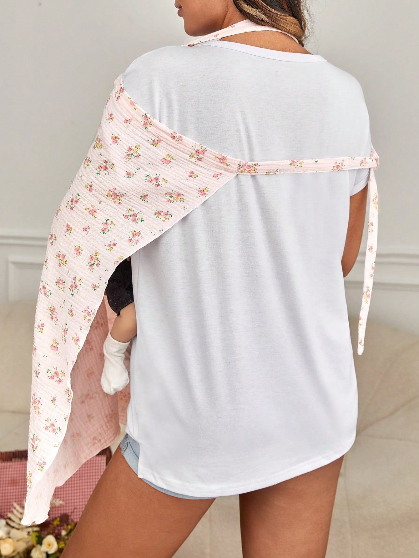 1pc Lightweight, Soft And Breathable Gauze Nursing Cover For Mothers To Breastfeed