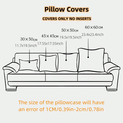 1pc Linen Pillow Case, Bohemian Textured Pillowcase, Beige Base With White And Navy Blue Stitching, Yarn Dyed Striped Cushion Cover, Suitable For Sofa, Living Room (Pillow Cover Only)