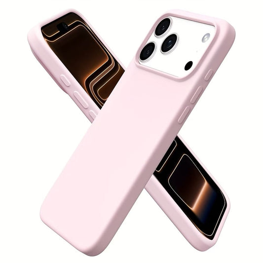 1pc Luxury Candy Color Liquid Silicone AI Button Phone Case, Compatible With IPhone 17 Air 16 15 14 13 12 11 Pro Max Plus, Ultra-Thin Anti-Drop Protection