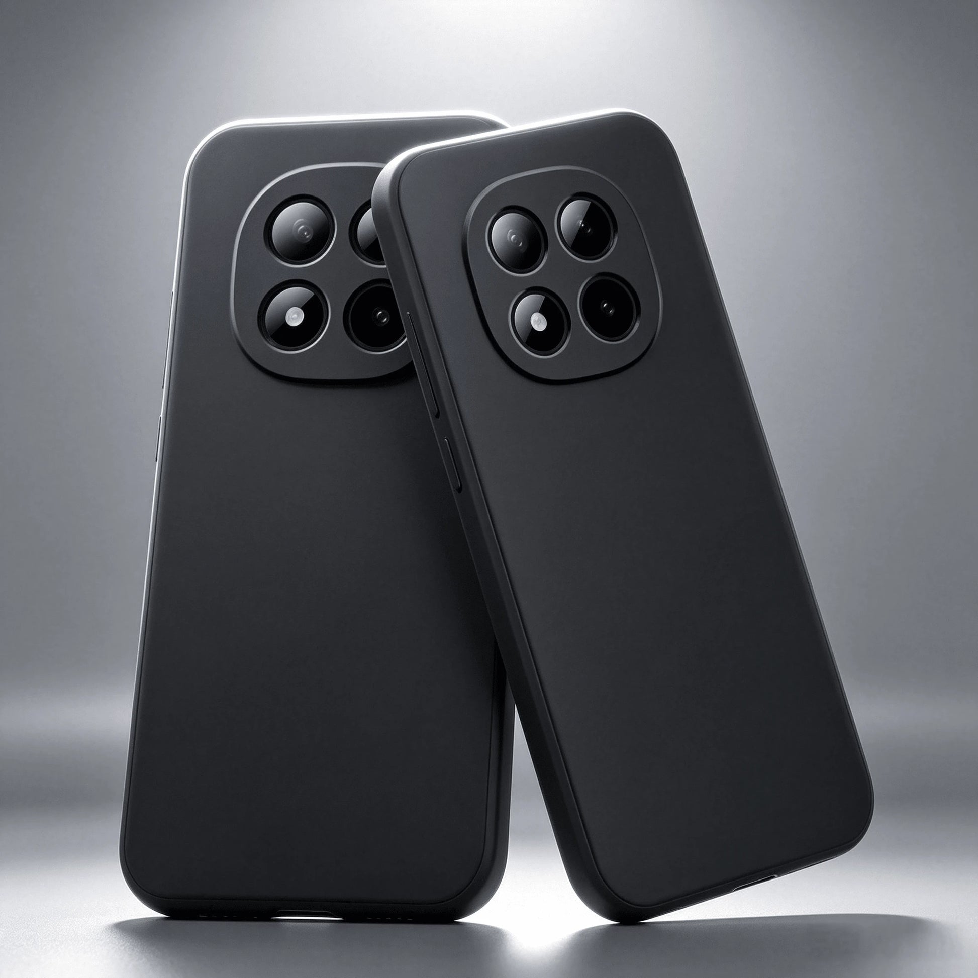 1pc Matte Black Phone Case For Redmi, Full Coverage Lens, Ultra-Thin Anti-Fingerprint Solid Color Business Anti-Drop Soft Shell, Matte Black Anti-Slip Anti-Sweat Bare-Hand Feel Minimalist Solid Color