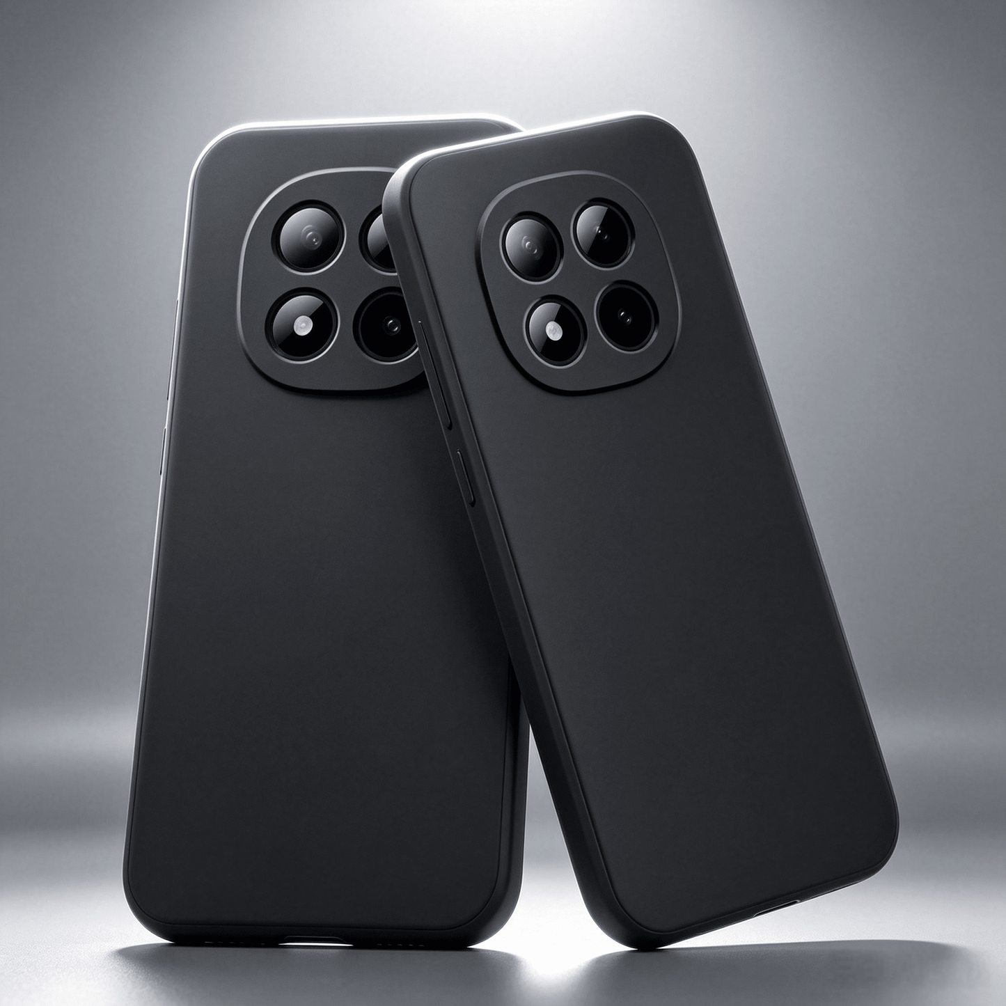 1pc Matte Black Phone Case For Redmi, Full Coverage Lens, Ultra-Thin Anti-Fingerprint Solid Color Business Anti-Drop Soft Shell, Matte Black Anti-Slip Anti-Sweat Bare-Hand Feel Minimalist Solid Color