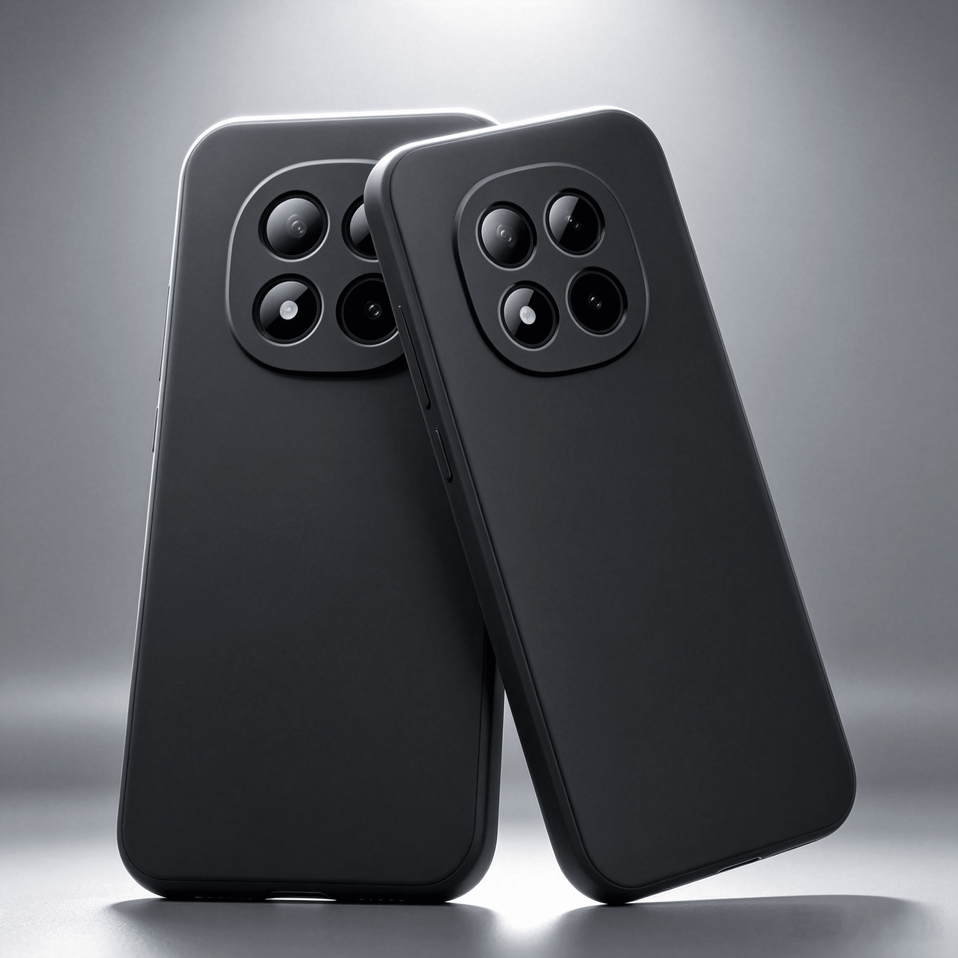 1pc Matte Black Phone Case For Redmi, Full Coverage Lens, Ultra-Thin Anti-Fingerprint Solid Color Business Anti-Drop Soft Shell, Matte Black Anti-Slip Anti-Sweat Bare-Hand Feel Minimalist Solid Color