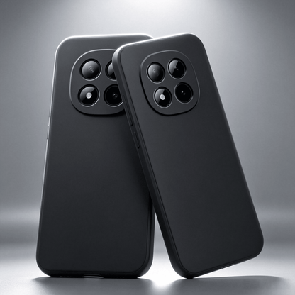 1pc Matte Black Phone Case For Redmi, Full Coverage Lens, Ultra-Thin Anti-Fingerprint Solid Color Business Anti-Drop Soft Shell, Matte Black Anti-Slip Anti-Sweat Bare-Hand Feel Minimalist Solid Color