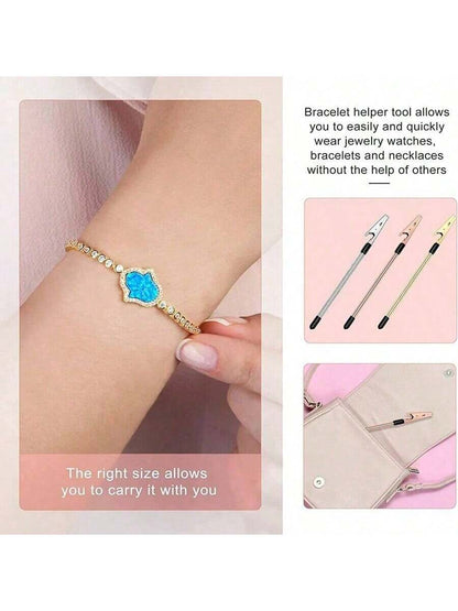 1pc Metal Wire Alligator Clips Bracelet Helper Tool Jewelry Assistant Stick Adjusting Watch Band Fastening Hooking Equipment