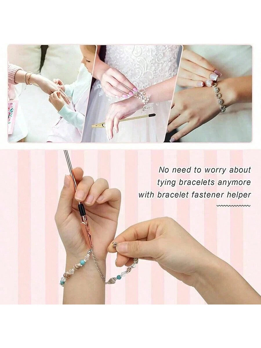 1pc Metal Wire Alligator Clips Bracelet Helper Tool Jewelry Assistant Stick Adjusting Watch Band Fastening Hooking Equipment