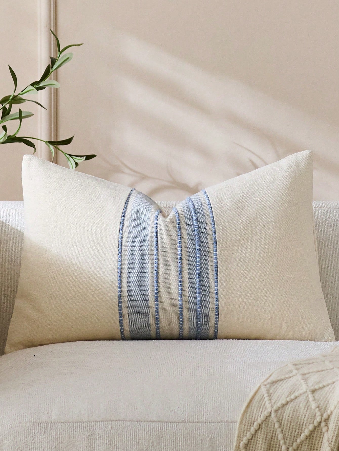 1pc Minimalist Modern Patchwork Throw Pillow Cover, Square Cushion Cover For Home, Room, Office, Living Room, Sofa Decor (No Pillow Insert)