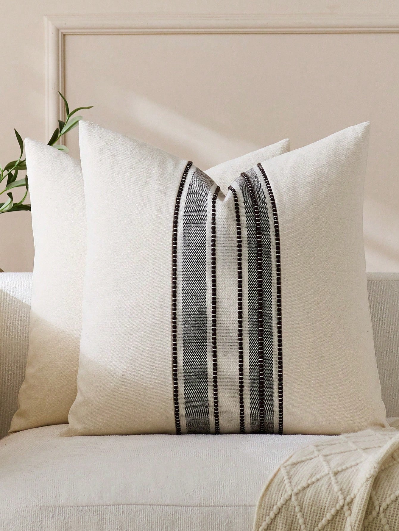 1pc Minimalist Modern Patchwork Throw Pillow Cover, Square Cushion Cover For Home, Room, Office, Living Room, Sofa Decor (No Pillow Insert)