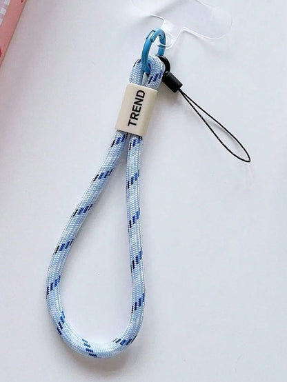1pc Minimalist Personalized Short Single-Button Portable Outdoor Nylon Card Holder With Small Loop For Anti-Lost Phone Lanyard, Compatible With Galaxy Keys Cards Suspension Gifts For Mother, Family, F