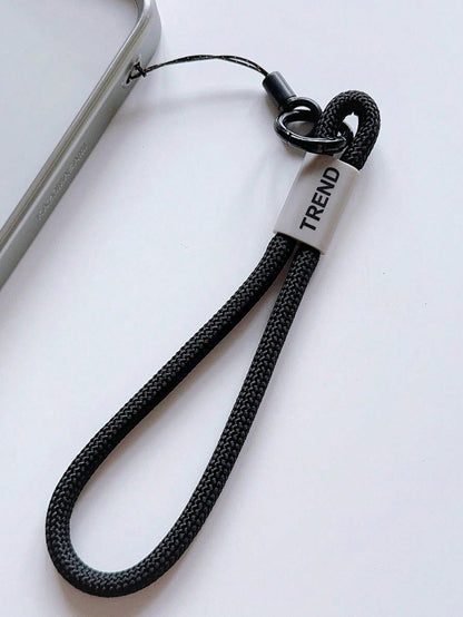1pc Minimalist Personalized Short Single-Button Portable Outdoor Nylon Card Holder With Small Loop For Anti-Lost Phone Lanyard, Compatible With Galaxy Keys Cards Suspension Gifts For Mother, Family, F