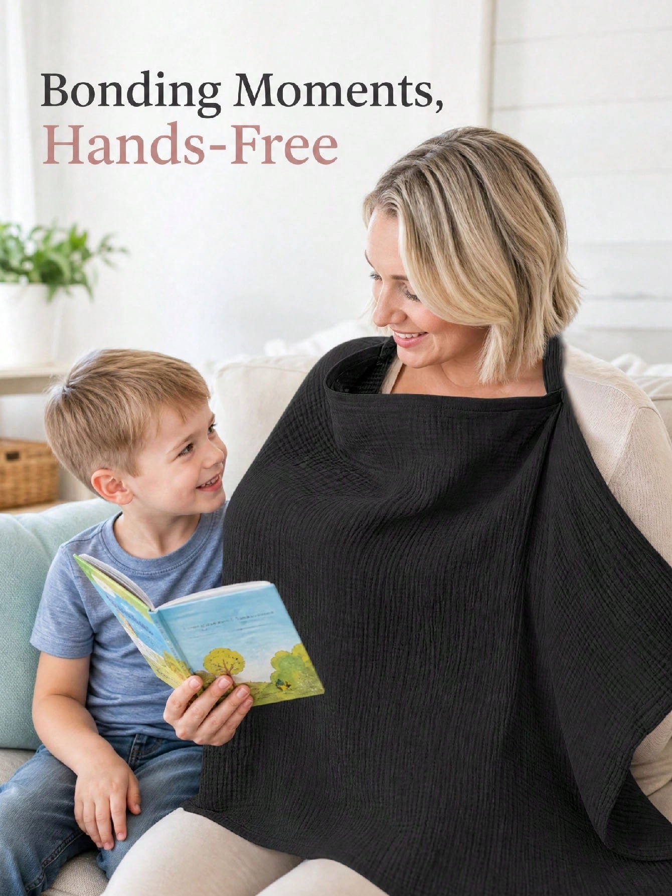 1pc Multifunctional Nursing Cover Shawl, Anti-Exposure Breastfeeding Apron, Black/Coffee/Beige Gauze Nursing Cover, Breathable Soft Skin-Friendly Nursing Top Cover-Up For Moms
