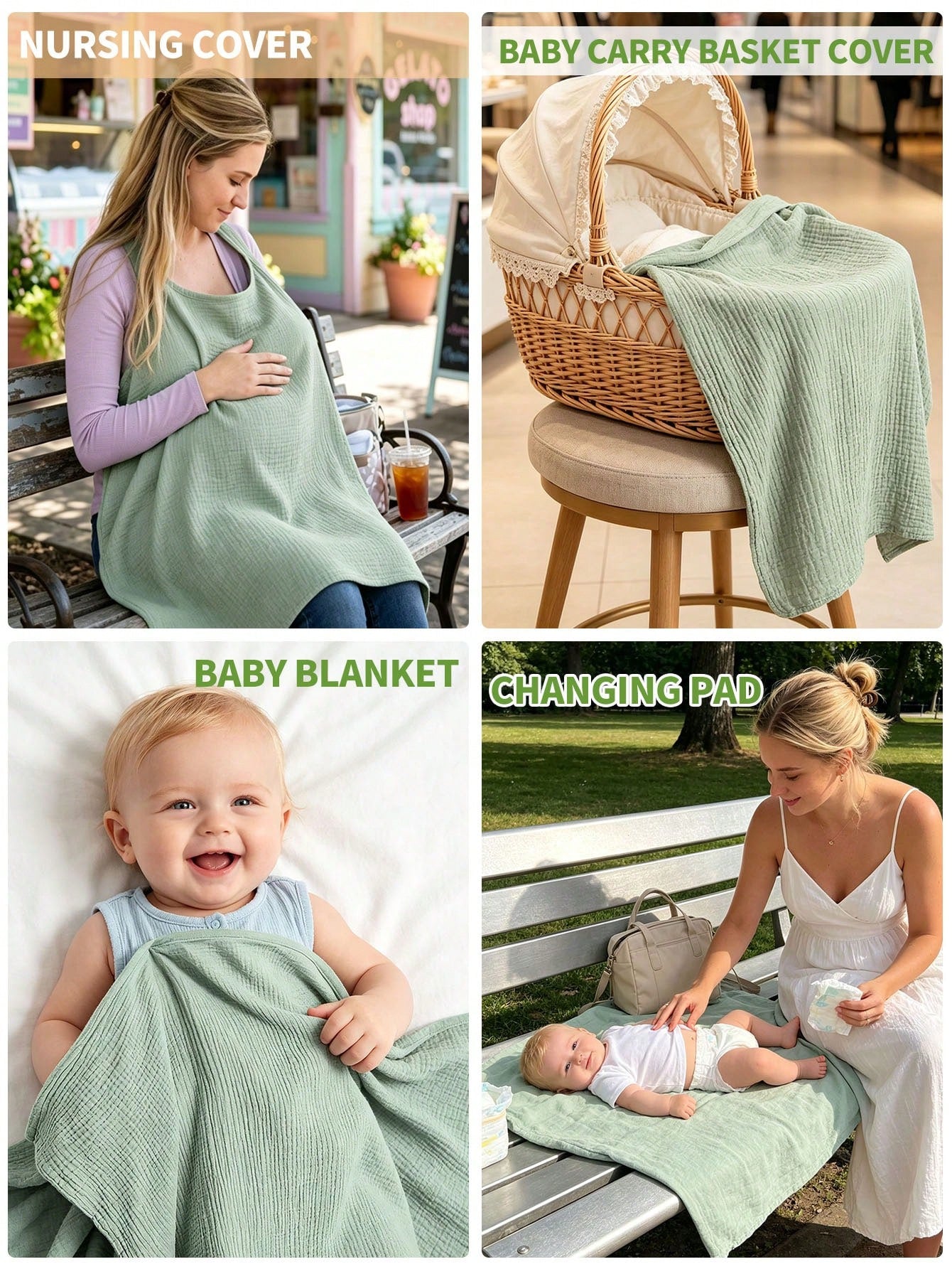 1pc Multifunctional Nursing Cover Shawl, Anti-Exposure Breastfeeding Apron, Black/Coffee/Beige Gauze Nursing Cover, Breathable Soft Skin-Friendly Nursing Top Cover-Up For Moms