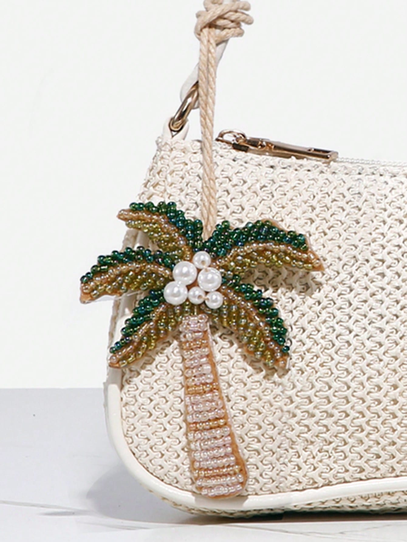 1pc Novachic Vacation Style Beaded Sea Star, Coconut Tree, Sea Turtle Animal Bag Charm, Suitable For Summer Vacation, Beach, Travel, Portable