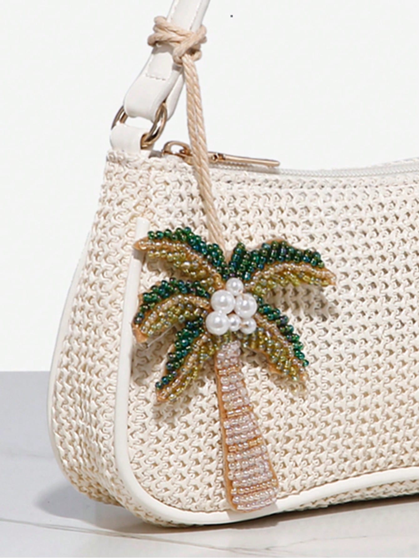 1pc Novachic Vacation Style Beaded Sea Star, Coconut Tree, Sea Turtle Animal Bag Charm, Suitable For Summer Vacation, Beach, Travel, Portable