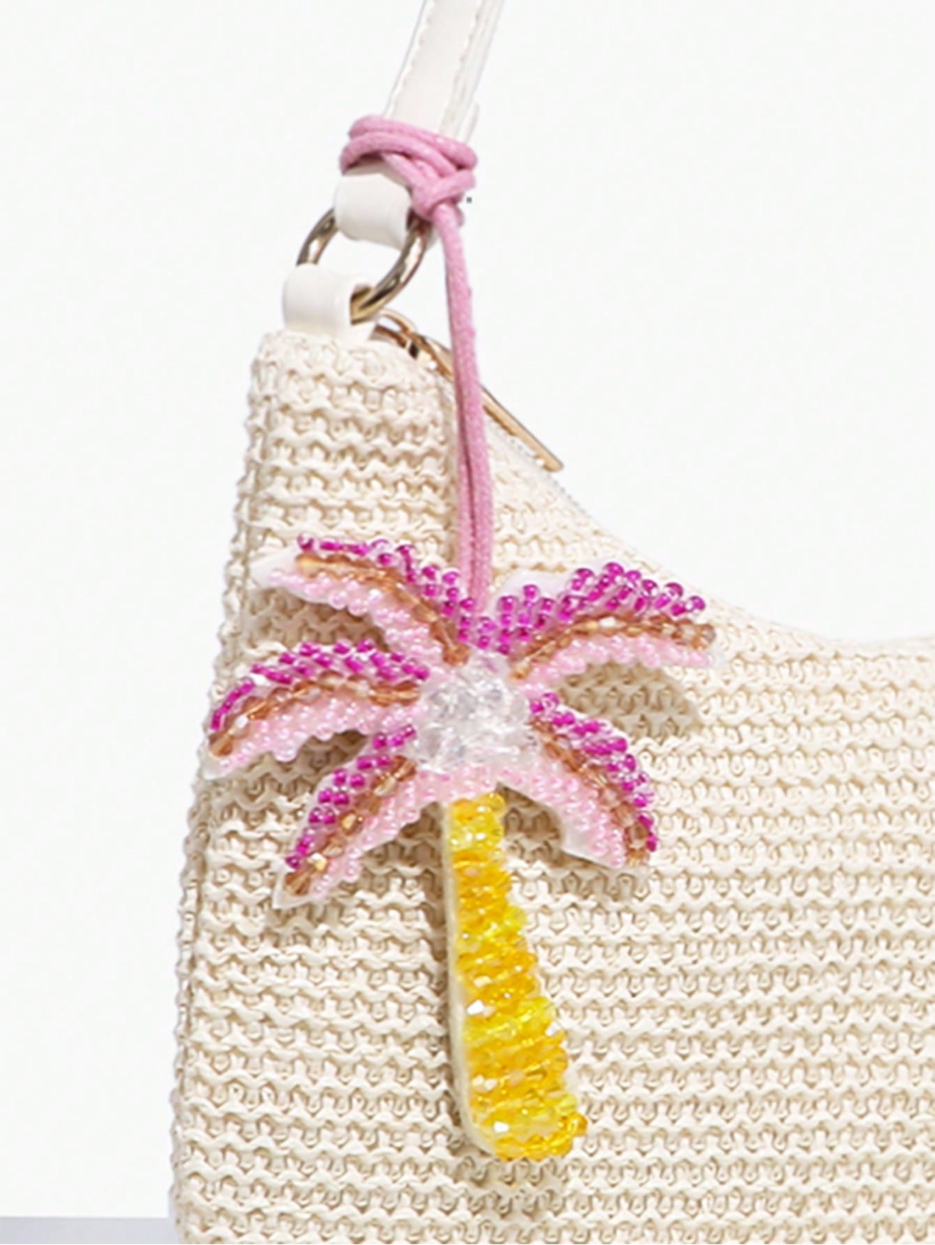 1pc Novachic Vacation Style Beaded Sea Star, Coconut Tree, Sea Turtle Animal Bag Charm, Suitable For Summer Vacation, Beach, Travel, Portable