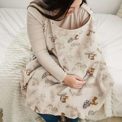 1pc Nursing Cover Scarf, Breathable Breastfeeding Cover Shawl For Outdoor Feeding