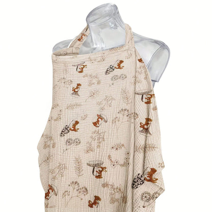 1pc Nursing Cover Scarf, Breathable Breastfeeding Cover Shawl For Outdoor Feeding