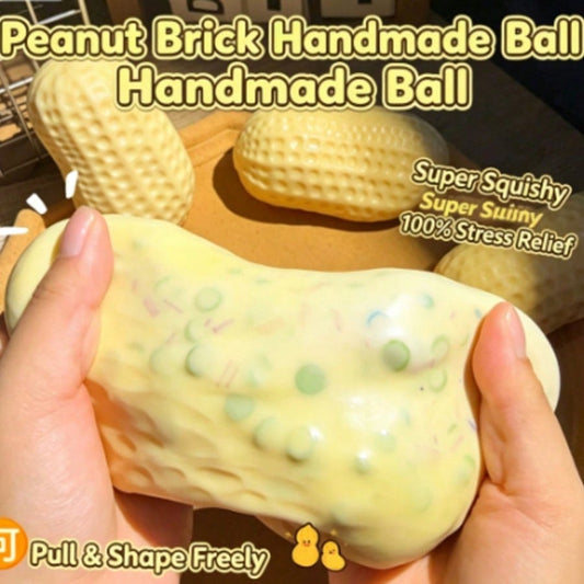 1pc Peanut Shaped Squeeze & Moldable Stress Relief Toy, High Elasticity Soft Rubber, Freely Kneadable & Shapeable, Anxiety Relief Handheld Decor, Suitable For Teens And Adults As A Stress Relief Gift