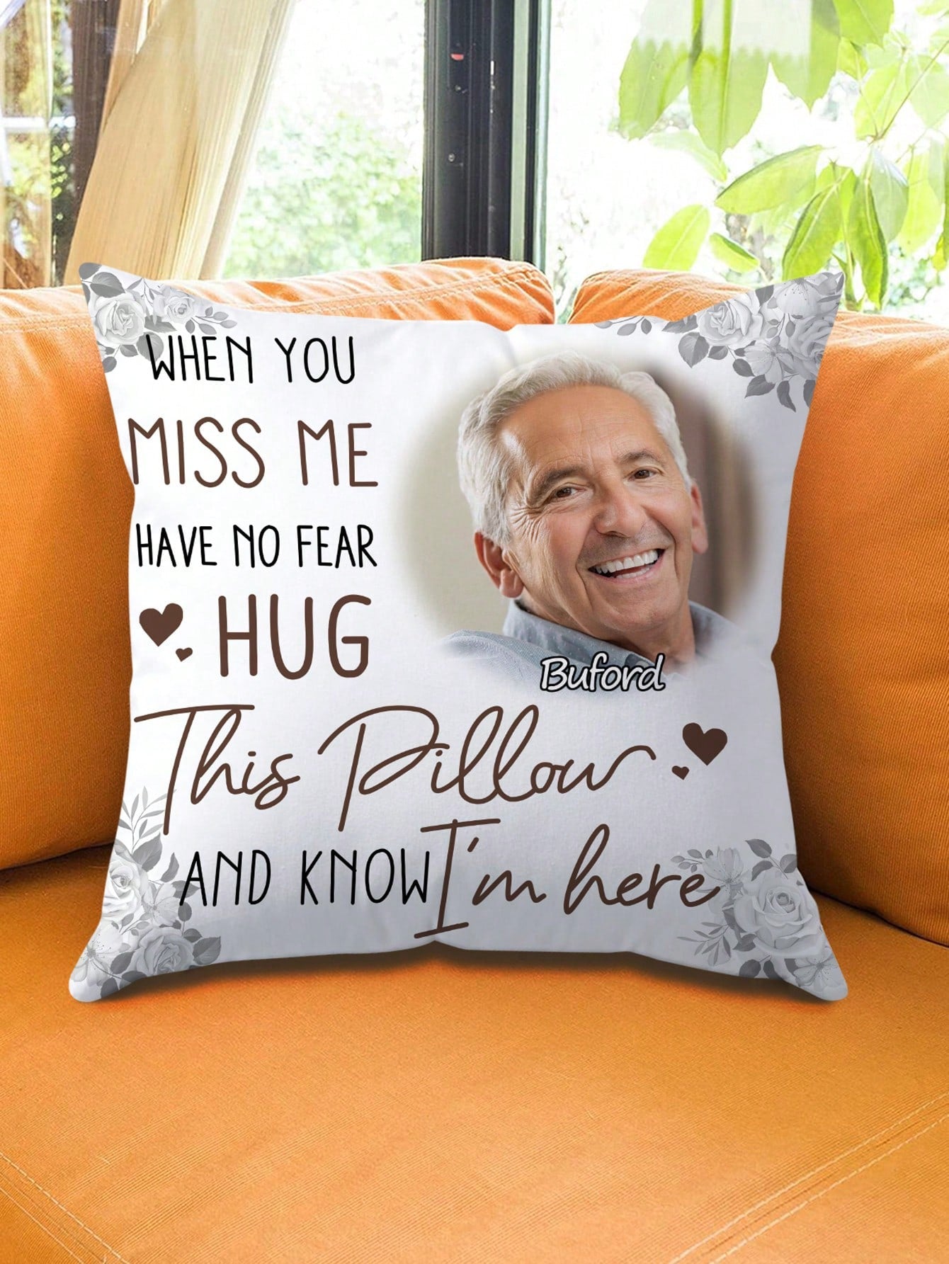 1pc Personalized Photo Pillowcase, Single-Sided Pillow Cover For Mother's Day, Father's Day, Teacher's Day, Graduation, Weddings, Housewarming, Gift For Family, Sofa Bed Car Bedroom Living Room, Washa