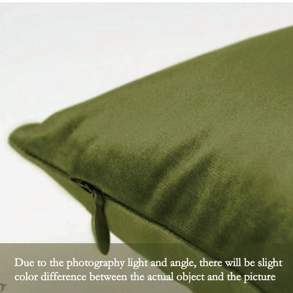 1pc Plain Cushion Cover Without Filler, Plush Square Pillowcase For Sofa, Home Decor