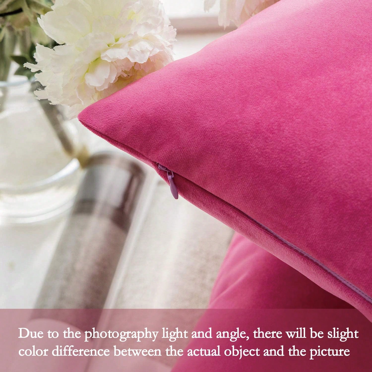 1pc Plain Cushion Cover Without Filler, With Tassel Velvet Pillowcase For Sofa, Home Decoration