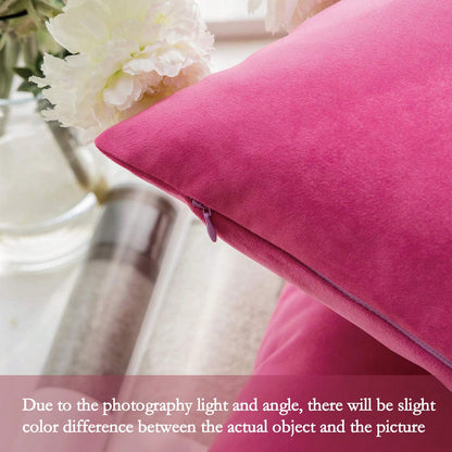 1pc Plain Cushion Cover Without Filler, With Tassel Velvet Pillowcase For Sofa, Home Decoration