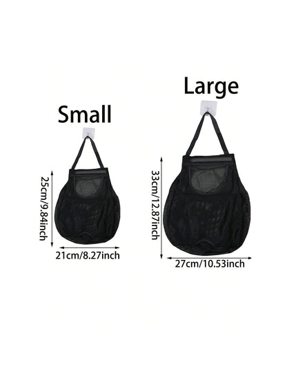 1pc Plastic Bag Organizer, Wall-Mounted Plastic Bag Holder, Mesh Storage Bag, Plastic Bag Dispenser, Kitchen Accessory