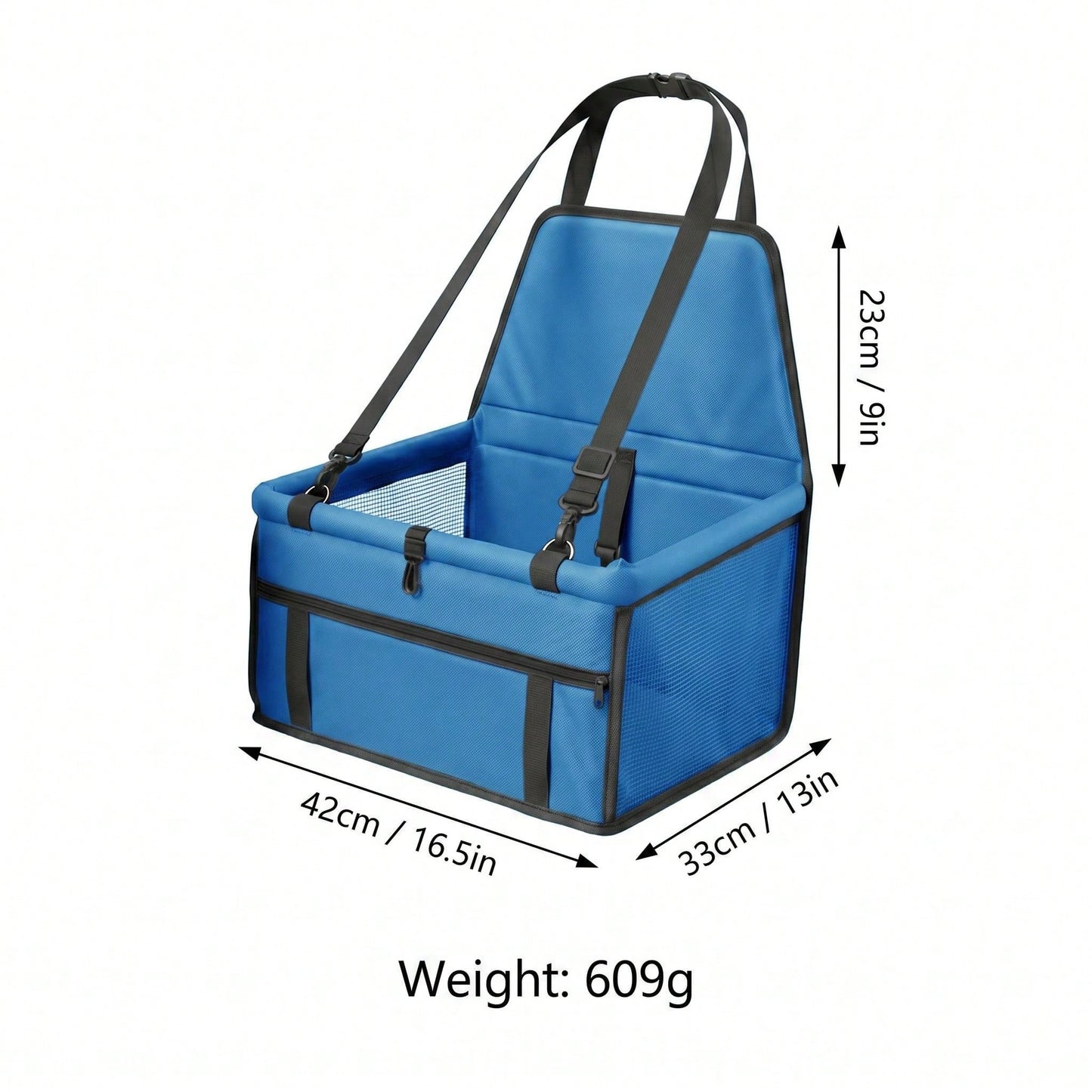 1pc Portable Car Pet Carrier Bag, Foldable, Super Breathable, Waterproof, Stain-Resistant Pet Bed, Suitable For Small To Medium Cats And Dogs