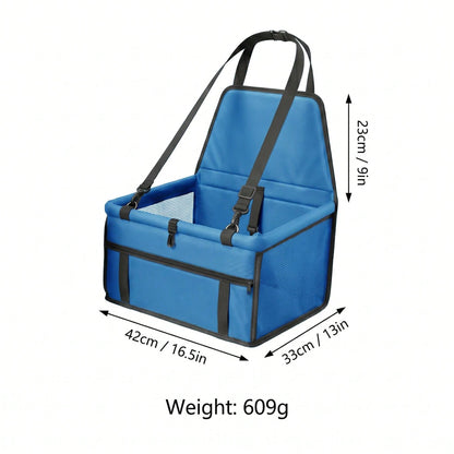 1pc Portable Car Pet Carrier Bag, Foldable, Super Breathable, Waterproof, Stain-Resistant Pet Bed, Suitable For Small To Medium Cats And Dogs