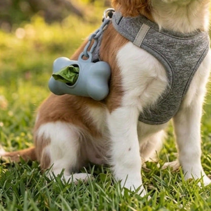 1pc Portable Matte Dog Poop Bag Dispenser, Cute Bone-Shaped Pet Waste Bag Storage Box, Cat Litter Trash Bag Holder, Outdoor Puppy Cleanup Bag Organizer With Hook Clip, Can Be Attached To Leash, Dog Su