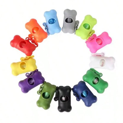 1pc Portable Matte Dog Poop Bag Dispenser, Cute Bone-Shaped Pet Waste Bag Storage Box, Cat Litter Trash Bag Holder, Outdoor Puppy Cleanup Bag Organizer With Hook Clip, Can Be Attached To Leash, Dog Su