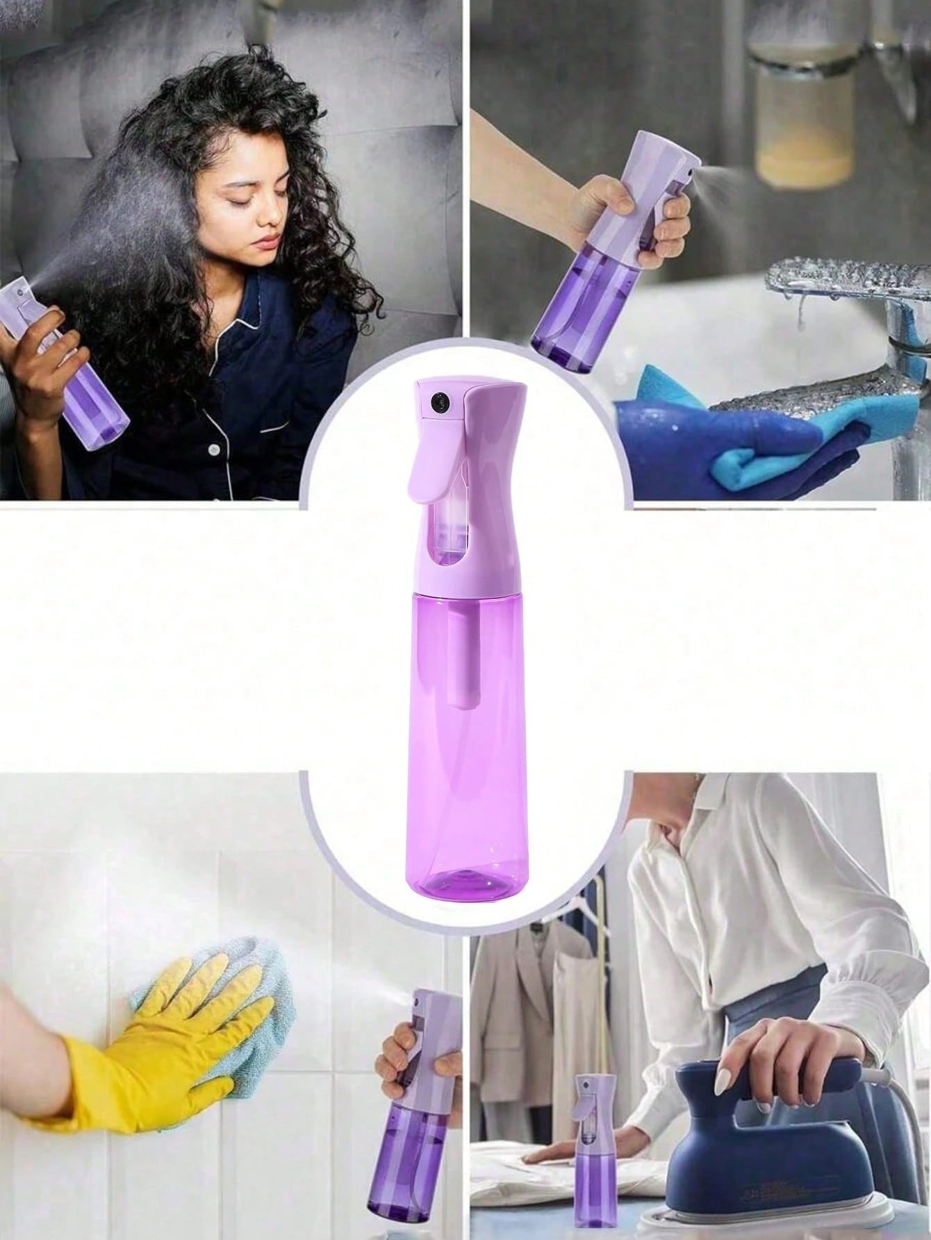 1pc Professional High Pressure Atomizing Spray Bottle, 200ML/300ML High Pressure Continuous Automatic Vacuum Fine Mist Sprayer, Hair Styling Tool, Hair Care Products And Accessories, Salon Beauty Trav