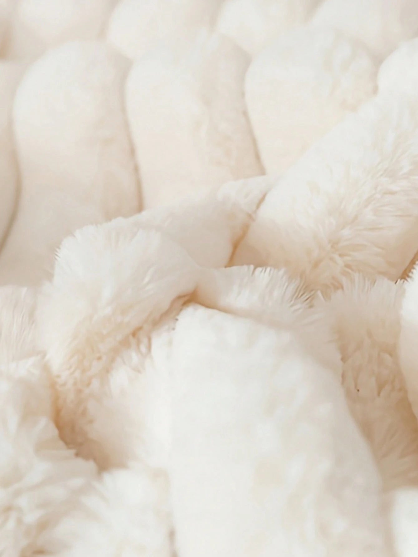 1pc Pure White Striped Luxury Rabbit Plush Pillow Cover, Creative Home Textile Decorative Throw Pillow Case. Exquisite, Breathable, Soft And Comfortable, Suitable For Wedding, Birthday Party, Sofa, Ch