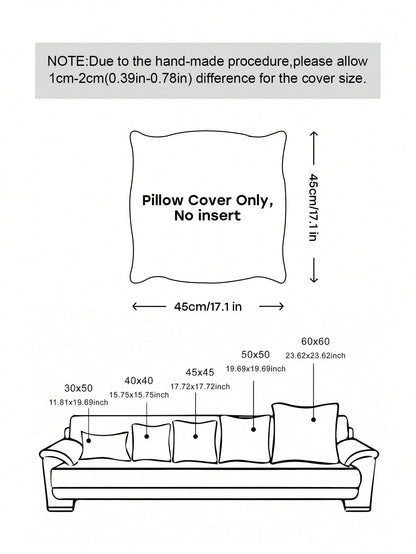 1pc Romantic French Ruffle Quilted Envelope Pillow Cover (Pillow Insert Not Included), Fashionable Romantic Decorative Throw Pillow Case Suitable For Bedroom/Dorm/Sofa, Gift For Couples & Friends. Mac