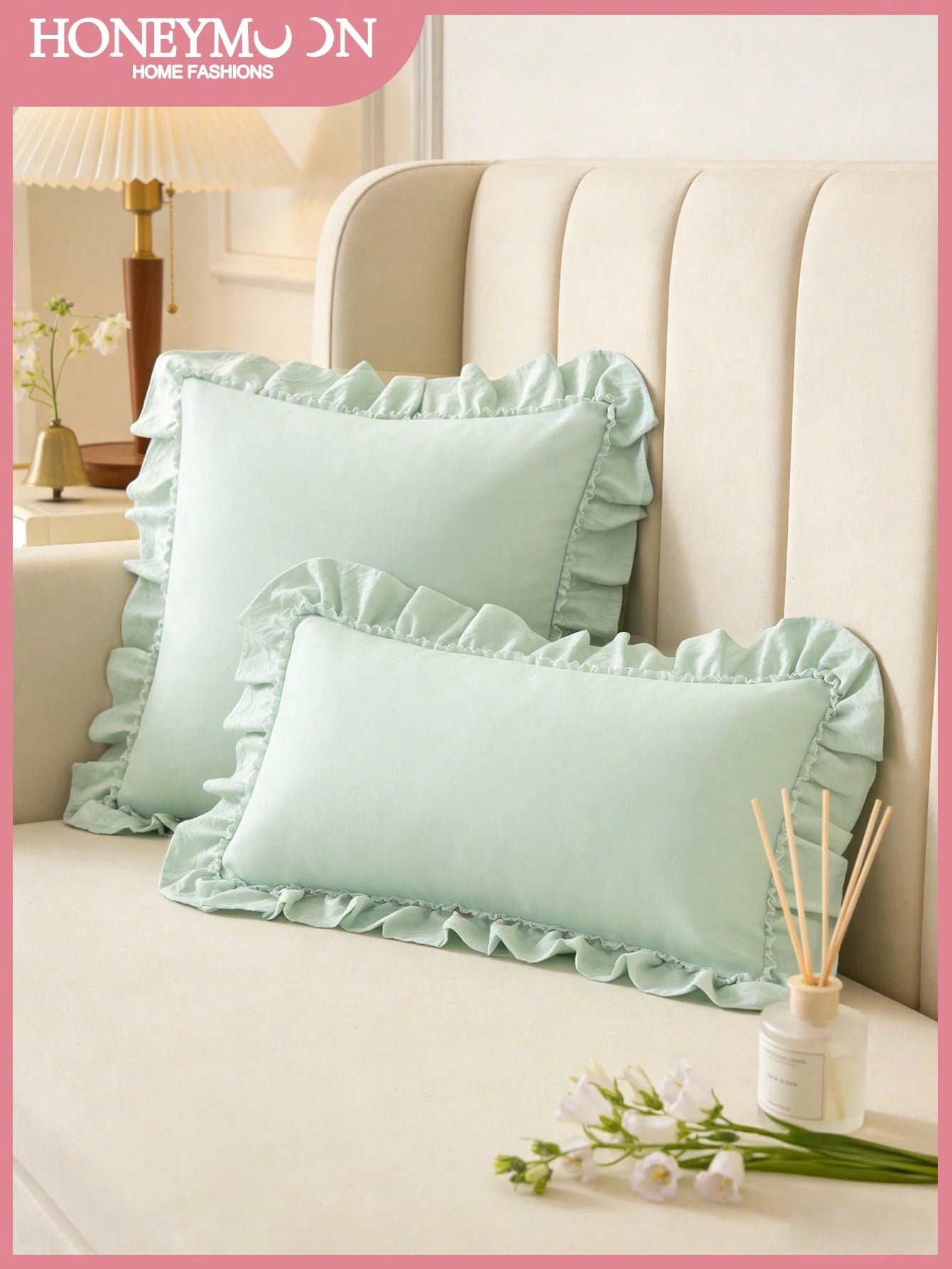 1pc Romantic French Ruffled Quilted Envelope Pillow Cover (Filling Not Included), Fashionable Romantic Decorative Throw Pillow Case Suitable For Bedroom/Dorm/Sofa, Couples & Friends Gift. Machine Wash