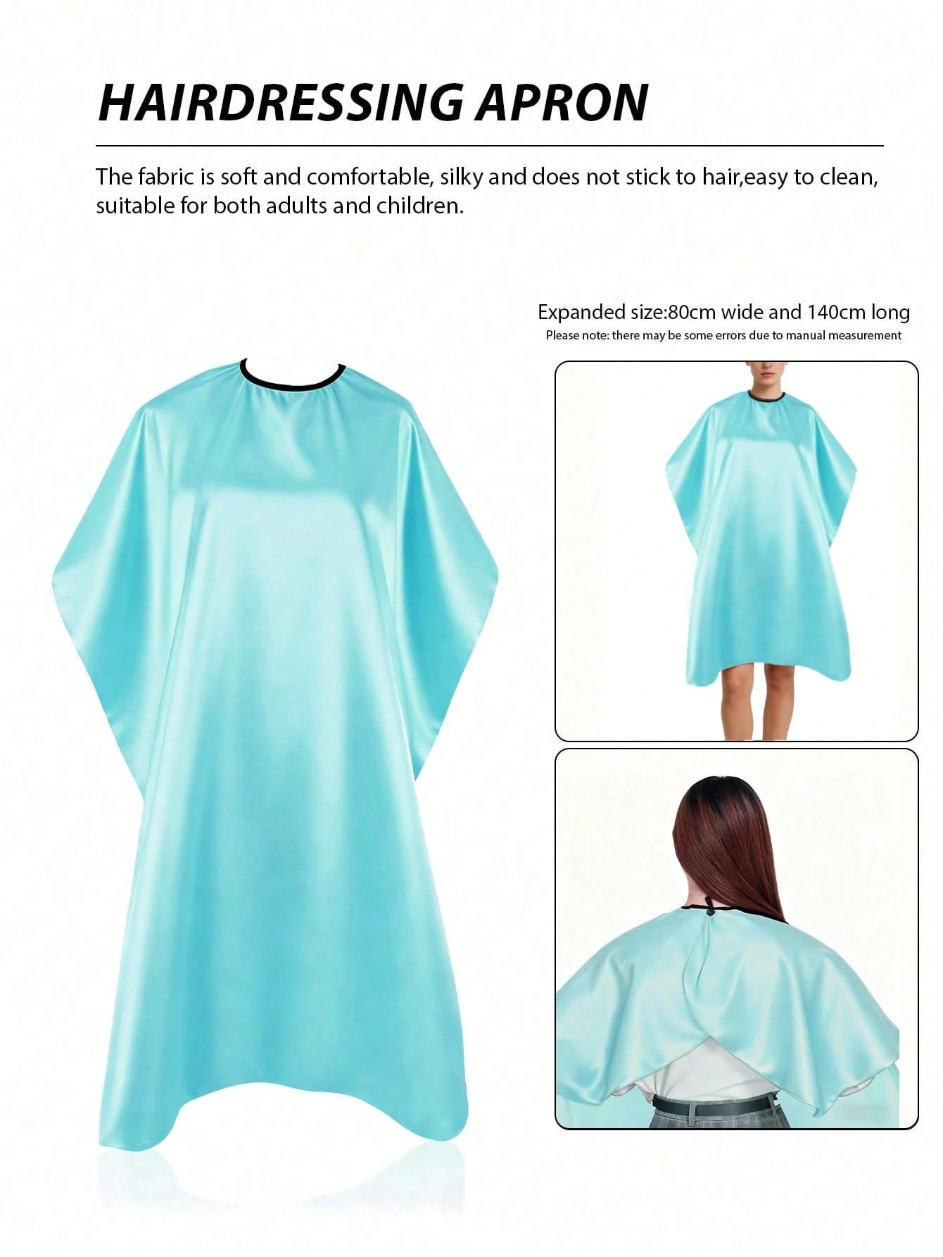 1pc Salon Hair Cutting Cape, Suitable For Hair Salons, Beauty Parlors, Customer Service Uniforms, Kimono-Style Hair Cutting Cape, Applicable For Hairdressing, Hair Coloring And Beauty Salons, Hairdres